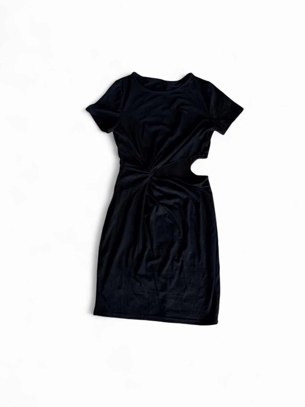SHEIN Black Twist Cut Out Bodycon Mini Dress Size S
